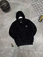 Кофта зимова чорна Nike Зіп-толстовка молодіжна Найк на замку, Тепла чоловіча майстерня спортивна