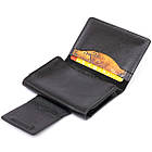Візитниця для карток глянцева з натуральної шкіри GRANDE PELLE 11293 Чорна, фото 6