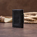 Візитниця для карток глянцева з натуральної шкіри GRANDE PELLE 11293 Чорна, фото 9