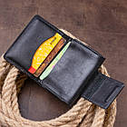 Візитниця для карток глянцева з натуральної шкіри GRANDE PELLE 11293 Чорна, фото 10