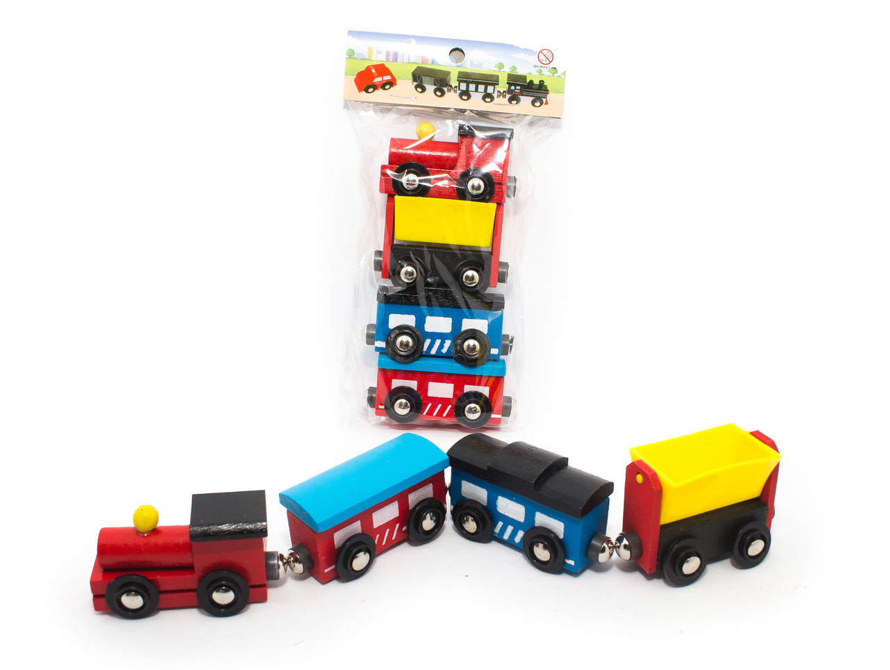 Дитячий дерев'яний потяг на магніті