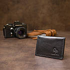 Шкіряна обкладинка для автодокументів GRANDE PELLE 11495 Чорний, фото 7