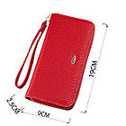 Гаманець жіночий на одну блискавку з екокожі флотар KIVI 19015 Червоний, фото 4