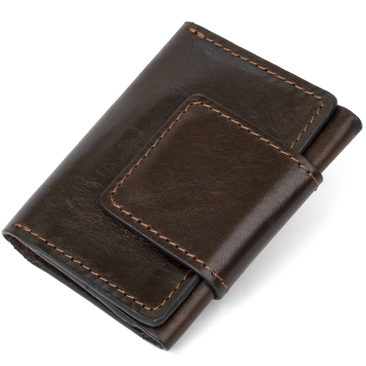 Шкіряна візитниця GRANDE PELLE 11410 Темно-коричневий, фото 1