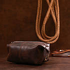 Шкіряна вінтажна косметичка Shvigel 16398 Коричневий, фото 9