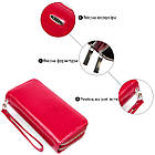 Гаманець жіночий з гладкою екокожі KIVI 19051 Темно-рожевий, фото 4