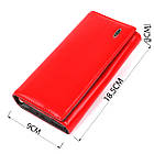 Гаманець жіночий з гладкою екокожі KIVI 19075 Червоний, фото 4