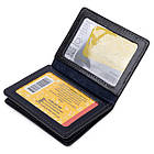 Шкіряна обкладинка для прав GRANDE PELLE 11539 Синій, фото 6