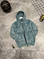 Кофта зимова блакитна Nike Зіп-толстовка молодіжна Найк на замку, Тепла чоловіча майстерка спортивна