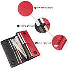 Гаманець жіночий комбінований шкіряний KARYA 17396 Червоний, фото 4