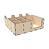 Органайзер EKOSTAR дерев'яний з отворами для кришок 30*30, фото 2