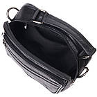 Чоловіча шкіряна сумка через плече місткий месенджер із натуральної шкіри з ручкою чорна 20*24*5 см, фото 6