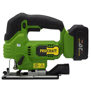 Акумуляторний лобзик Procraft ST24 (Без акб та зп), 20В, 800 - 3000 об/хв, хід 20 мм, лазер.