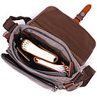 Практична горизонтальна чоловіча сумка з текстилю 21248 Vintage Сіра, фото 7