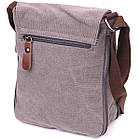 Практична вертикальна чоловіча сумка з текстилю 21266 Vintage Сіра, фото 2