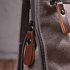 Практична вертикальна чоловіча сумка з текстилю 21266 Vintage Сіра, фото 10