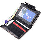 Місткий вертикальний жіночий гаманець з натуральної шкіри з тисненням під змію CANPELLINI 21676 Різнокольоровий, фото 6