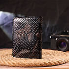 Місткий вертикальний жіночий гаманець з натуральної шкіри з тисненням під змію CANPELLINI 21676 Різнокольоровий, фото 10