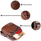 Зручна чоловіча сумка через плече з натуральної шкіри Vintage 21480 Світло-коричневий, фото 4