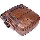 Зручна чоловіча сумка через плече з натуральної шкіри Vintage 21480 Світло-коричневий, фото 5