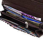 Ультрастильний жіночий гаманець із фактурної натуральної шкіри з тисненням під змію CANPELLINI 21713, фото 6