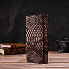 Ультрастильний жіночий гаманець із фактурної натуральної шкіри з тисненням під змію CANPELLINI 21713, фото 7