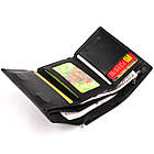 Горизонтальне портмоне зі шкіри унісекс на магніті ST Leather 19331 Чорне, фото 3