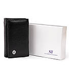 Горизонтальне портмоне зі шкіри унісекс на магніті ST Leather 19331 Чорне, фото 8