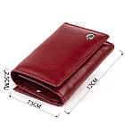 Горизонтальне портмоне зі шкіри жіноче на магніті ST Leather 19333 Бордове, фото 4