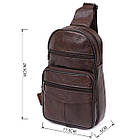 Сумка чоловіча через плече Vintage 14986 Коричнева, фото 3