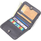 Лаконічний жіночий гаманець невеликого розміру з натуральної шкіри флотар CANPELLINI 21801 Сірий, фото 6