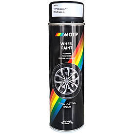 Акрилова автоемаль спрей для дисків чорна матова Motip Wheel Spray Matt Black RAL 9005M 500мл