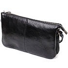 Якісний жіночий клатч із натуральної шкіри GRANDE PELLE 11658 Чорний, фото 2