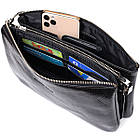 Якісний жіночий клатч із натуральної шкіри GRANDE PELLE 11658 Чорний, фото 6