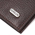Компактний гаманець для чоловіків із натуральної шкіри флотар CANPELLINI 21873 Коричневий, фото 5