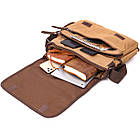 Містка текстильна сумка для ноутбука 13" через плече Vintage 22201Коричнева, фото 8