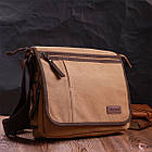 Містка текстильна сумка для ноутбука 13" через плече Vintage 22201Коричнева, фото 9