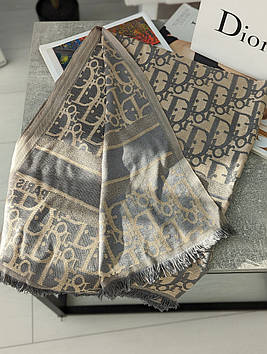 ПАЛАНТИН ШАРФ, ХУСТКА Christian Dior ЖЕНСЬКИЙ ШАРФ ДИОР сіро-бежевий