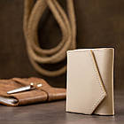 Жіноче компактне шкіряне портмоне GRANDE PELLE 11520 Бежевий, фото 8