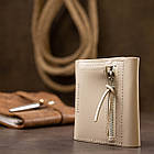 Жіноче компактне шкіряне портмоне GRANDE PELLE 11520 Бежевий, фото 9