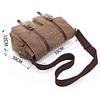 Сумка на плече текстильна Vintage 20150 Коричнева, фото 3