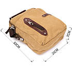 Сумка вертикальна текстильна Vintage 20154 Хакі, фото 3