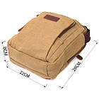 Вертикальна сумка для чоловіків із текстилю Vintage 22239 Пісочний, фото 3