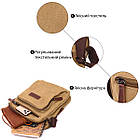 Вертикальна сумка для чоловіків із текстилю Vintage 22239 Пісочний, фото 4