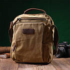 Вертикальна сумка для чоловіків із текстилю Vintage 22239 Пісочний, фото 9