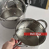 Набір каструль Benson з нержавіючої сталі (2.6л, 4.7л) багатошарове дно, фото 3