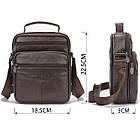 Мессенджер чоловічий на одне відділення 20246 Vintage Коричневий, фото 3