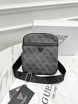 Чоловіча сумка месенджер Guess Vezzola Smart Mini Crossbody через плече чорний месс