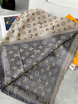 ПАЛАНТИН ШАРФ, ХУСТКА LOUIS VUITTON Луї Віттон сіро-золотий