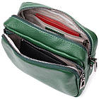 Модна жіноча сумка крос-боді з натуральної шкіри Vintage 22296 Зелена, фото 7